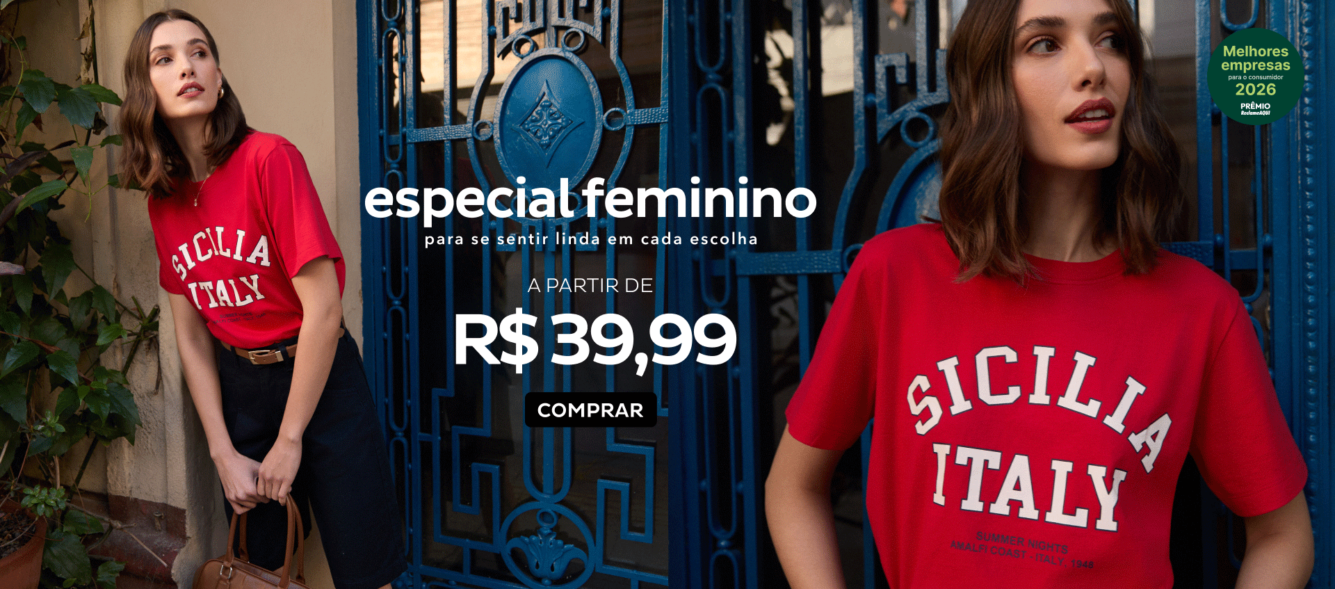 Especial Feminino a partir de R$39,99 Especial Feminino a partir de R$39,99