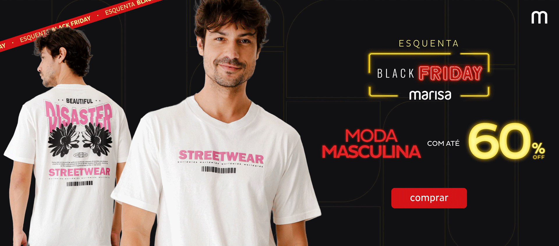 Moda Masculina com até 60%OFF Moda Masculina com até 60%OFF
